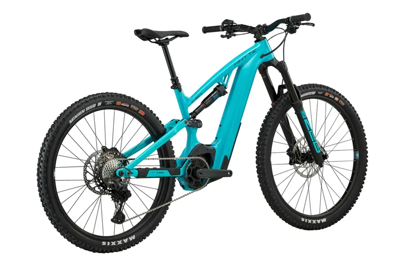 Whyte Bikes E-160 S MX Full Suspension Electric Mountain Bike in Turquoise with Black and White-2