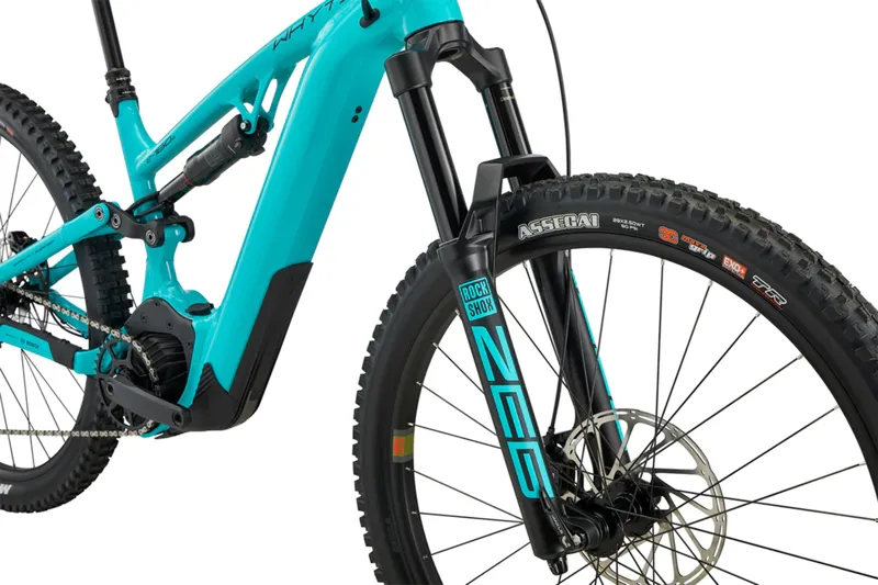 Whyte Bikes E-160 S Full Suspension Electric Mountain Bike in Turquoise with Black and White-2