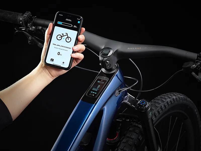 TREK Fuel EXe 9.8 GX AXS 360Wh Full Suspension Electric Mountain Bike in Mulsanne Blue-4