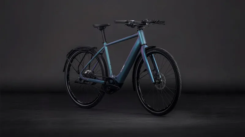 Cube Editor Hybrid SLT FE 400Wh Electric Hybrid Bike in Smardgrey and Prism-8