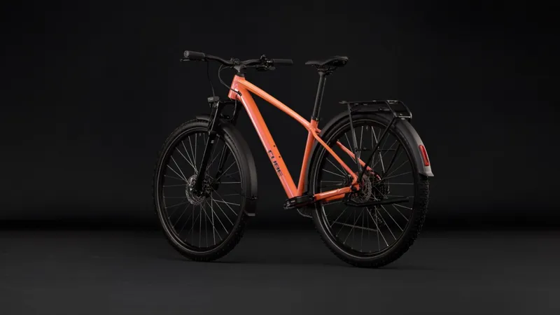Cube Aim One FE Hardtail Mountain Bike in Salmon and Black-7