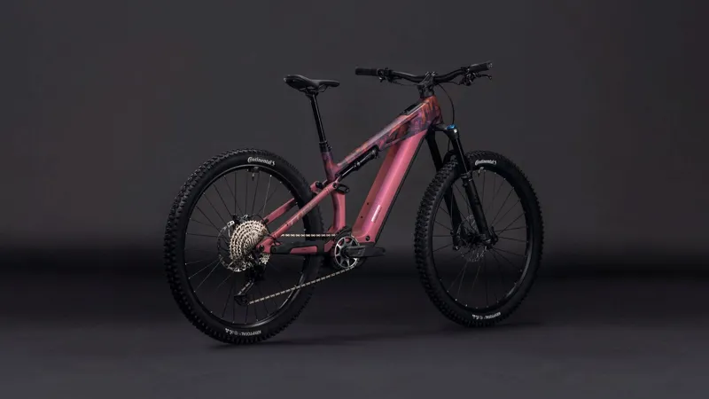 Cube Stereo Hybrid ONE44 HPC SLX 800Wh Electric Full Suspension Mountain Bike in Shiftblush and Art-4