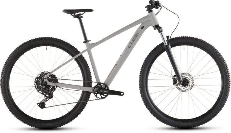 Cube Aim Pro Hardtail Mountain Bike in Greige and Titan
