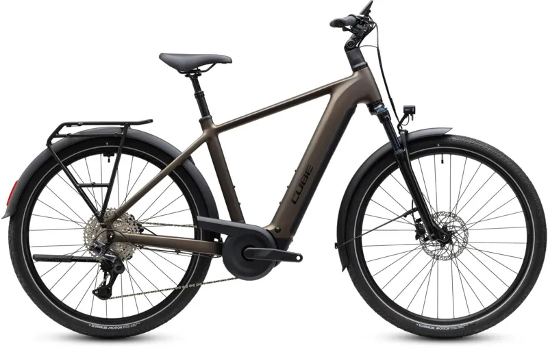 Cube Touring Hybrid Pro 800Wh Electric Hybrid Bike in Metallicumbra and Black