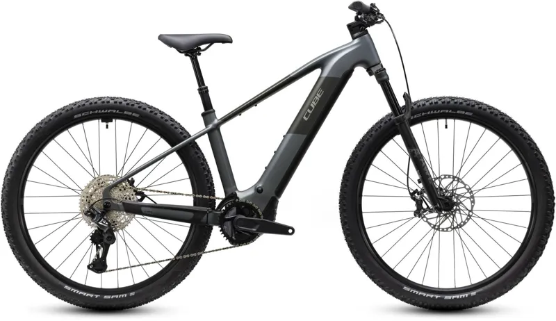Cube Reaction Hybrid Race 800Wh Electric Mountain Bike in Slabgrey and Chrome