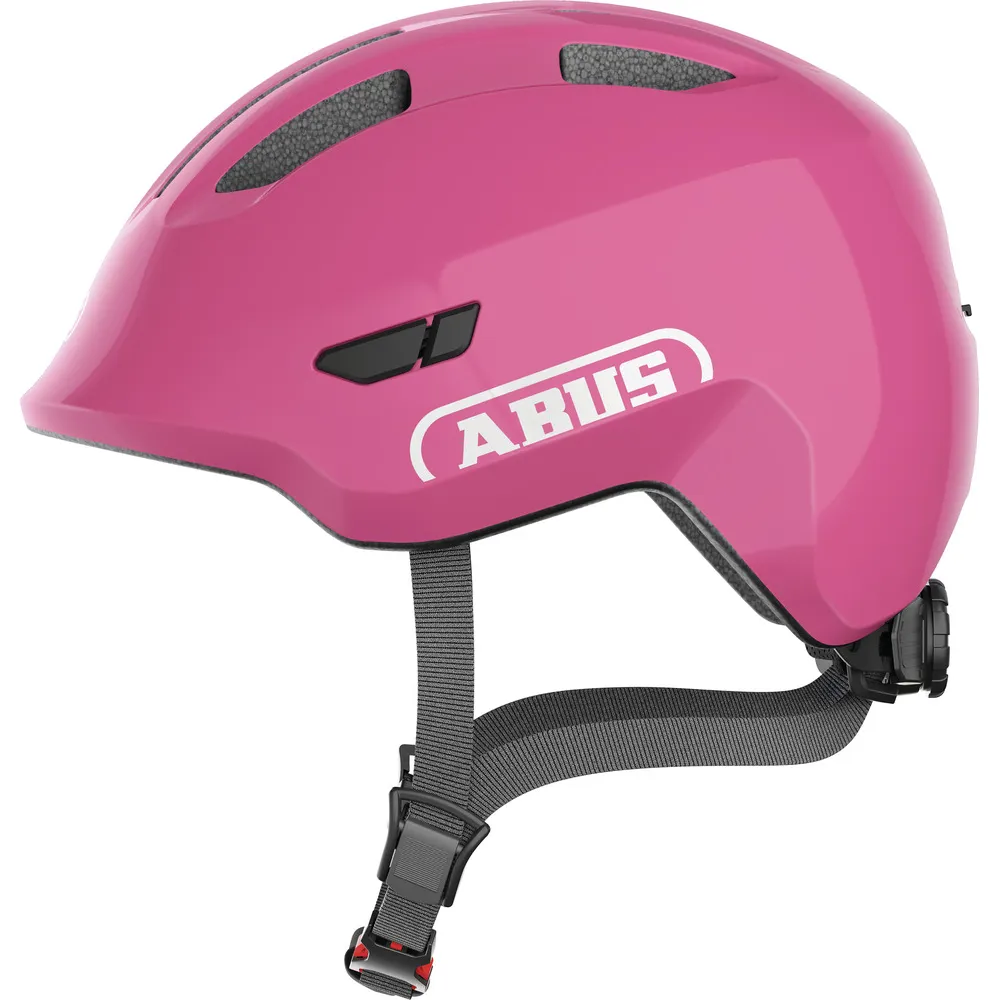 Team Cycles Abus Smiley 3.0 Kids Helmet in Shiny Pink | Interest FREE Finance & Online Refund Policy.