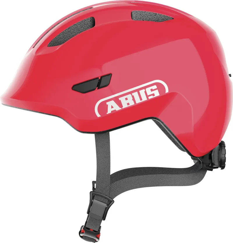 ABUS Smiley 3.0 Kids Bike Helmet in Shiny Red
