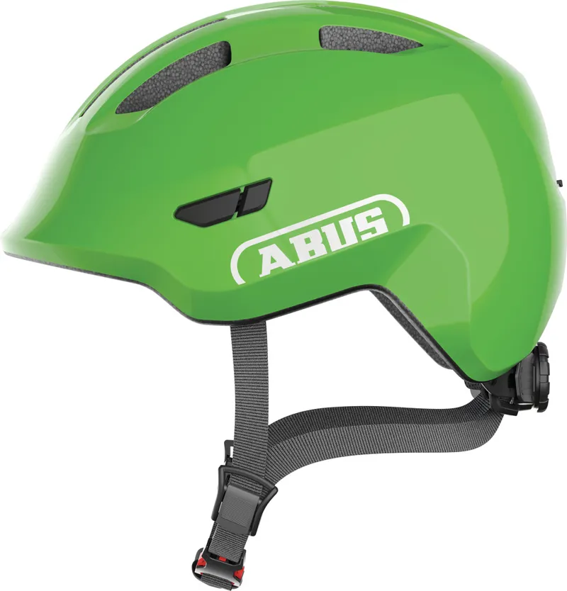 ABUS Smiley 3.0 Kids Bike Helmet in Shiny Green