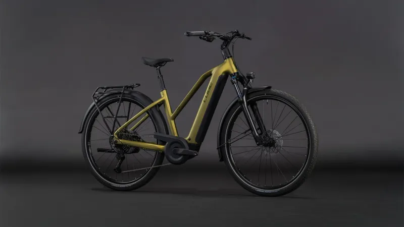 Cube Touring Hybrid Pro EE 800Wh Electric Hybrid Bike in Goldenlime and Black-7