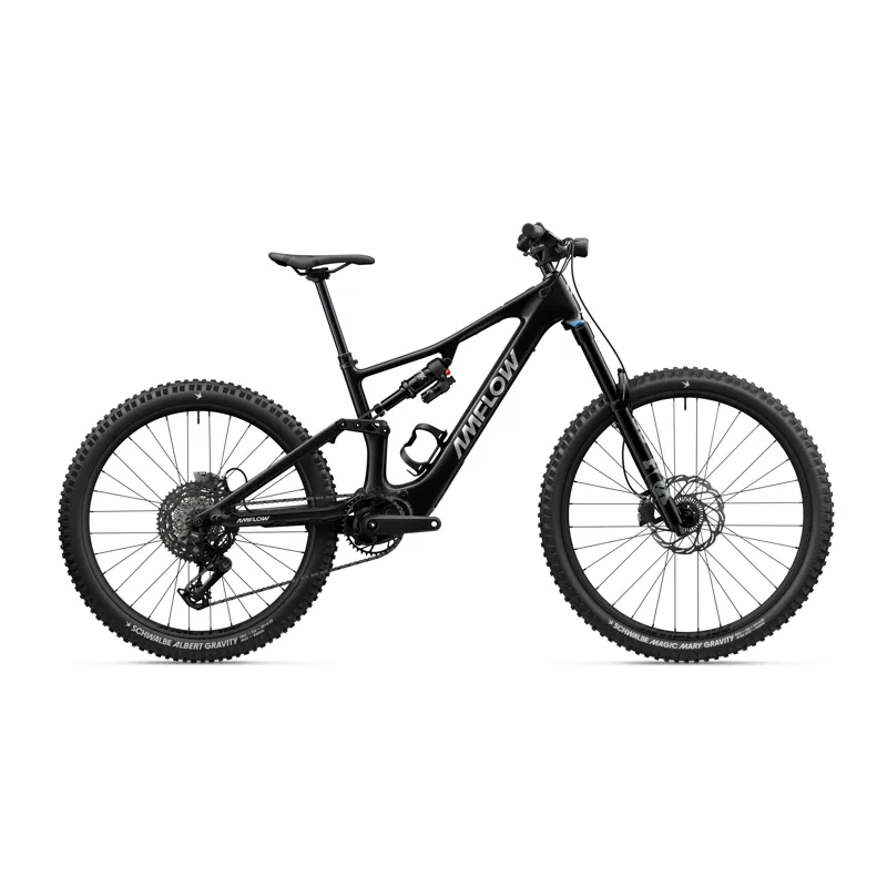 Amflow PX Carbon 700Wh Electric Full Suspension Mountain Bike in Phantom Black