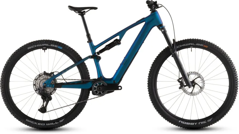 Cube AMS Hybrid ONE44 C:68X SLX 400Wh Full Suspension Mountain Bike in Nebula and Black