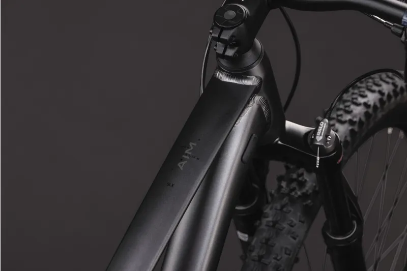 Cube Aim SLX Hardtail Mountain Bike in Slateblack and Chrome-2