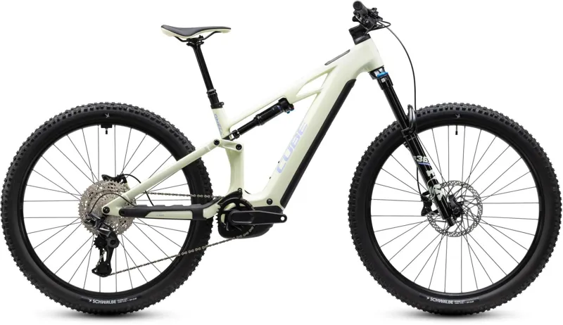 Cube Stereo Hybrid ONE44 HPC Race 800Wh Electric Full Suspension Mountain Bike in Mellowyellow and Lilac