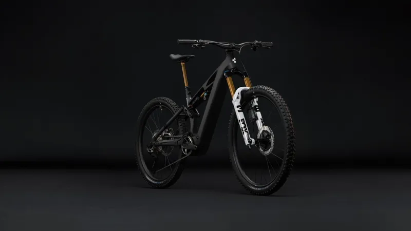 Cube Stereo Hybrid ONE77 HPC AT 800Wh Electric Full Suspension Mountain Bike in Carbon and White-7