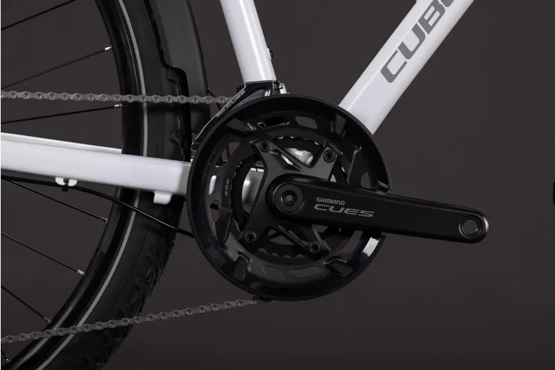 Cube Nature Pro FE Hybrid Bike in Metallicwhite and Reflex-1