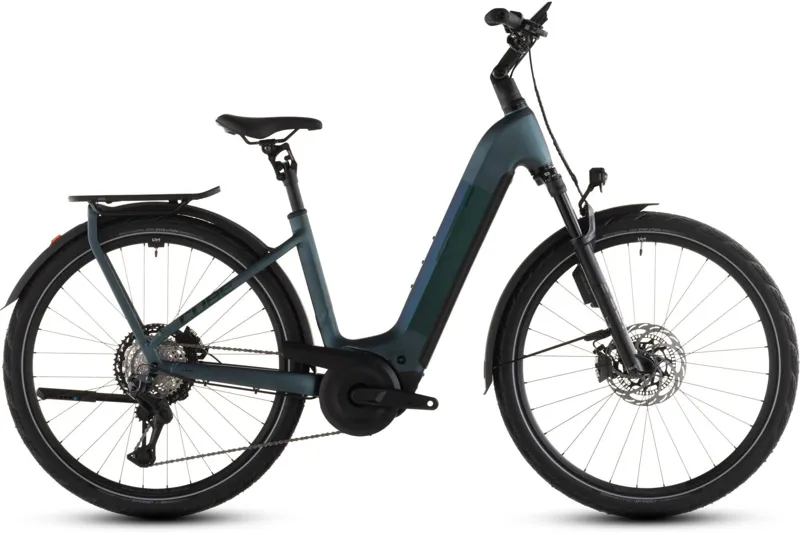 Cube Kathmandu Hybrid SLT EE 800Wh Electric Hybrid Bike in Duskwood and Goblin