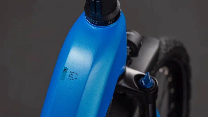 Cube Kathmandu Hybrid Comfort Pro EE 800Wh Electric Hybrid Bike in Azure and Black-1