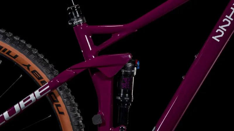 Cube Stereo ONE22 Race Full Suspension Mountain Bike in Wine and Grey-1