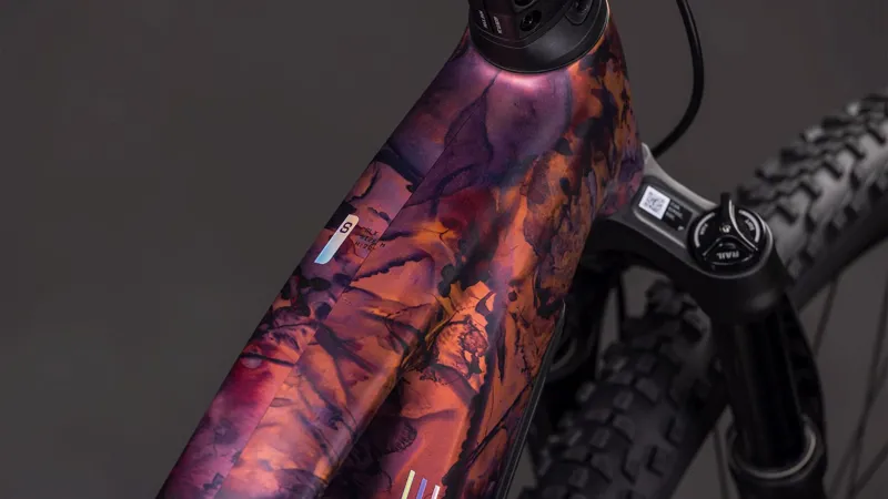 Cube Reaction Hybrid SLX 800Wh Electric Mountain Bike in Shiftblush and Art-2