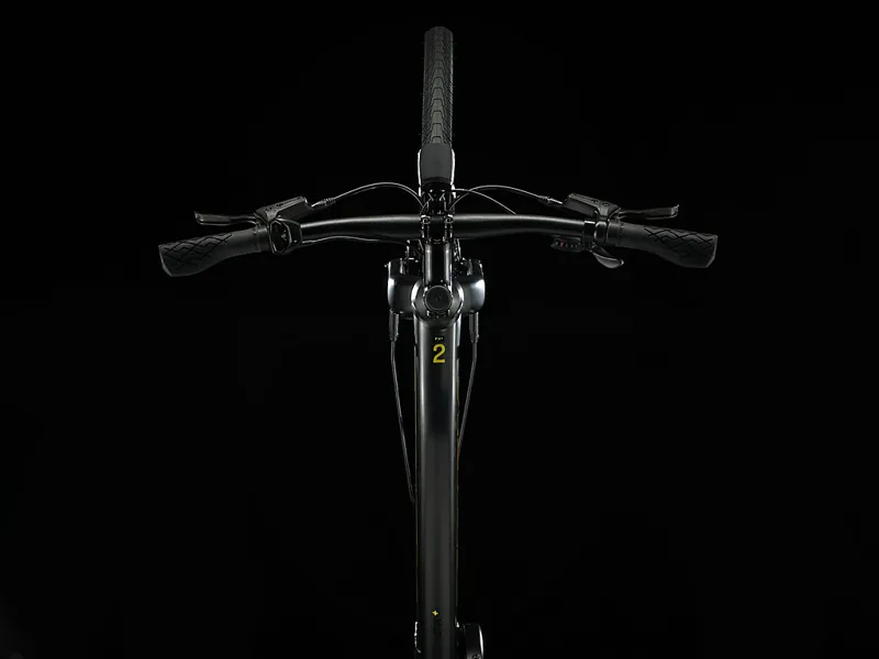 TREK Fx+ 2 Stagger 250Wh Electric Hybrid Bike in Satin Black and Trek Black-5