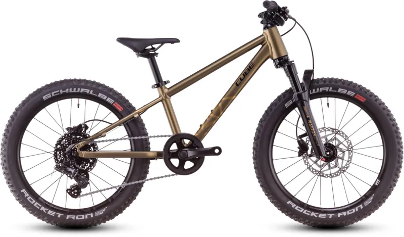 Cube Reaction 200 TM Kids Mountain Bike in Goldenlime and Black