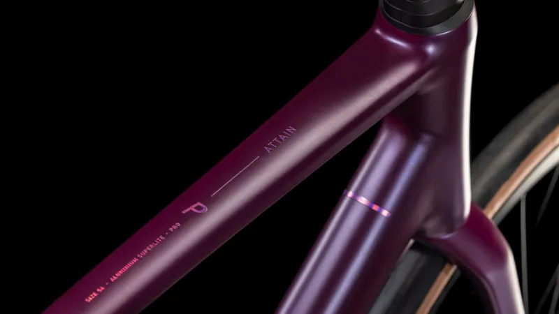 Cube Attain Pro Road Bike in Purple and Helio-2