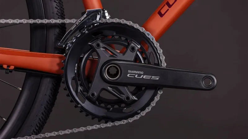 Cube Nulane Race Hybrid Bike in Amber and Black-4