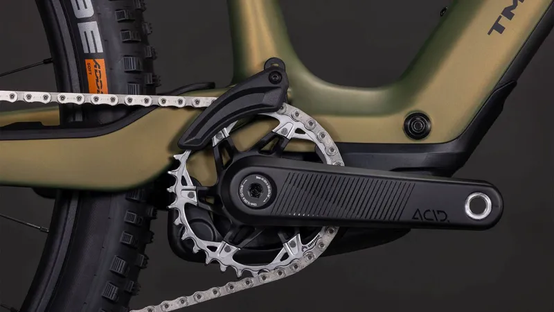 Cube AMS Hybrid ONE44 C:68X TM 400Wh Electric Full Suspension Mountain Bike in Reedgreen and Matrix-6