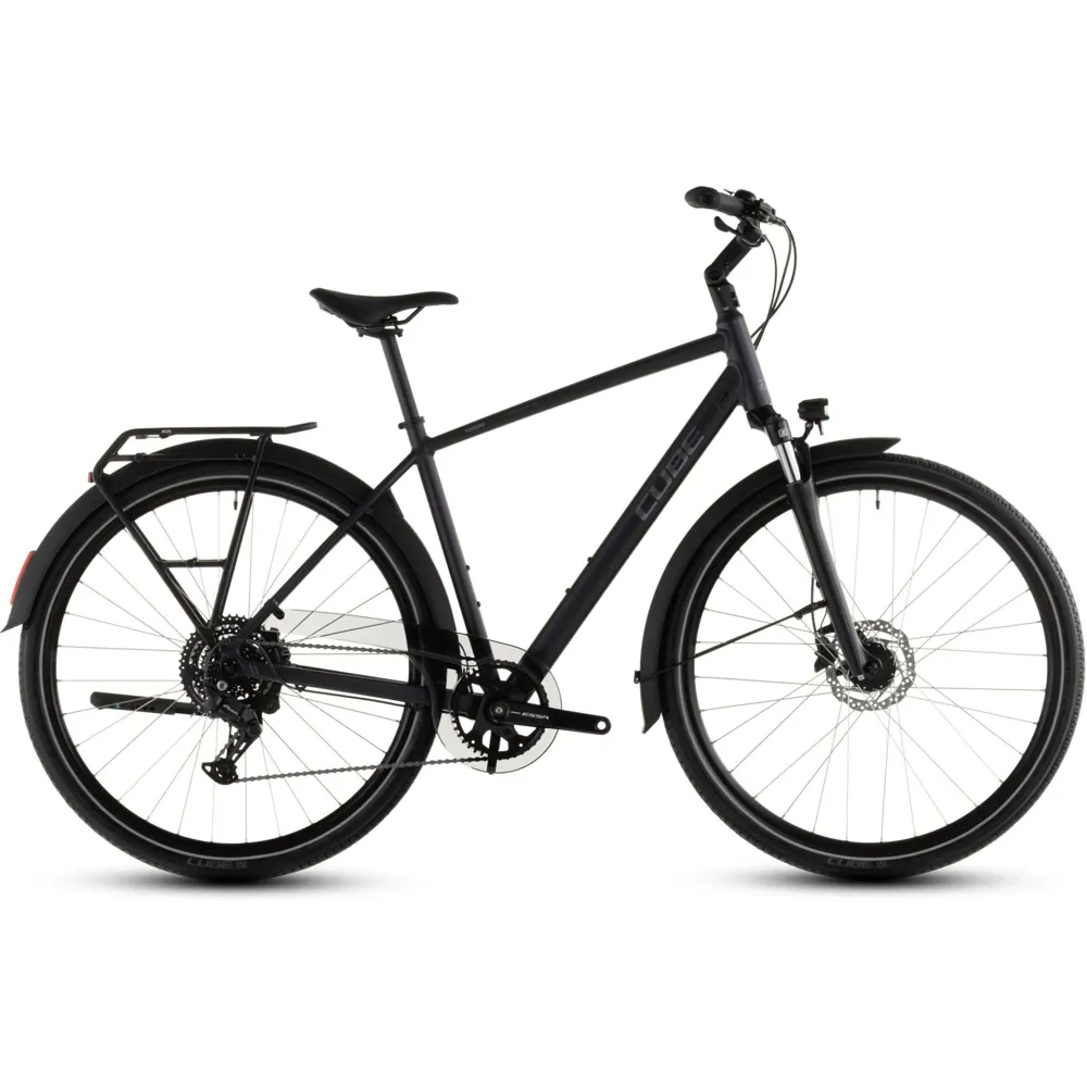 Team Cycles Cube Touring One Hybrid Bike in Night and Chrome | Interest FREE Finance & Online Refund Policy.