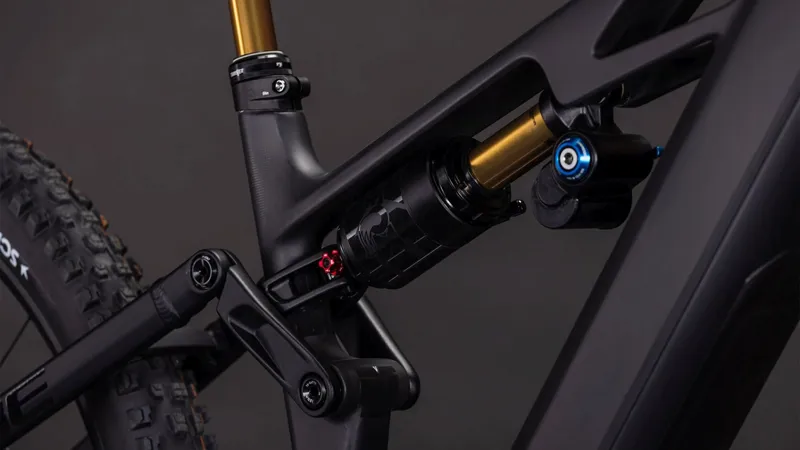 Cube Stereo Hybrid ONE77 HPC AT 800Wh Electric Full Suspension Mountain Bike in Carbon and Gold-3