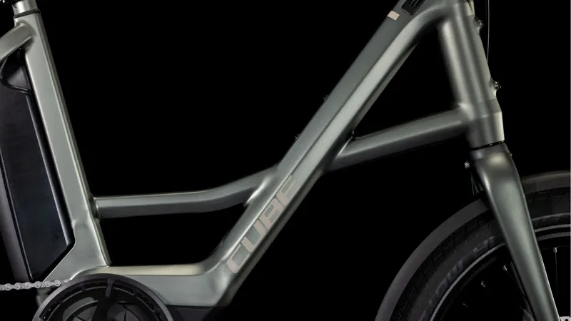 Cube Compact Hybrid Comfort 500Wh Electric Compact Hybrid Bike in Flashgrey and Smoke-3