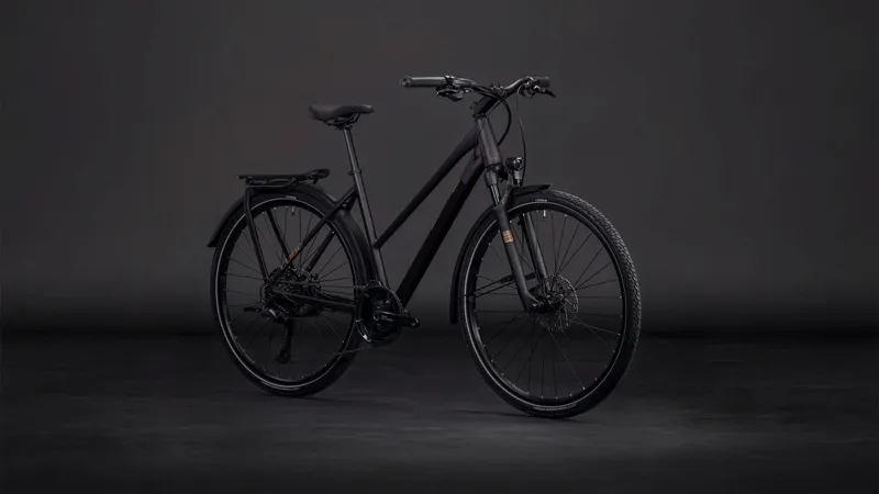 Cube Kathmandu SLX Hybrid Bike in Solareclipse and Gold-6