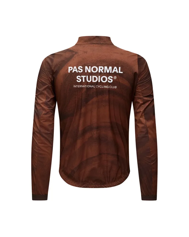 Pas Normal Studios Mechanism Stow Away Jacket in AOP Light Brown-1