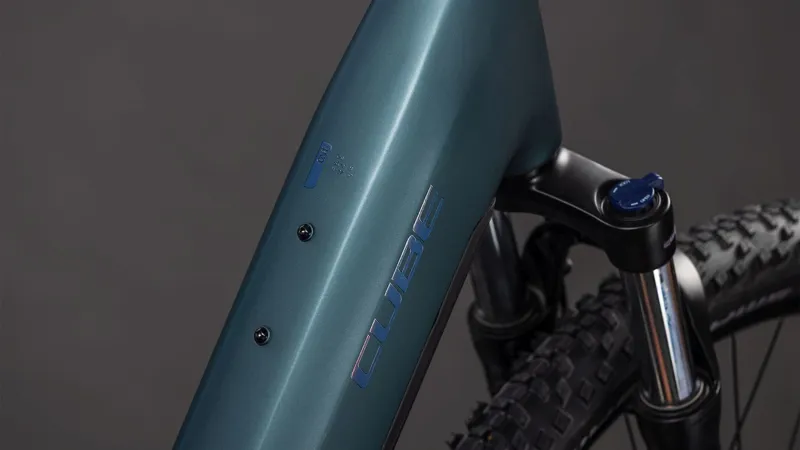 Cube Reaction Hybrid One EE 600Wh Electric Mountain Bike in Royalgreen and Prism-1