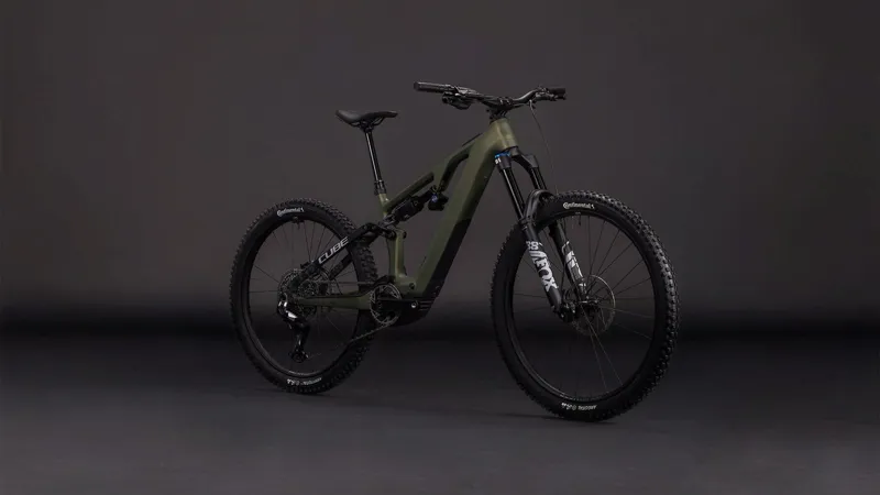 Cube AMS Hybrid ONE77 C:62 TM 600Wh Electric Full Suspension Mountain Bike in Reedgreen and Matrix-8