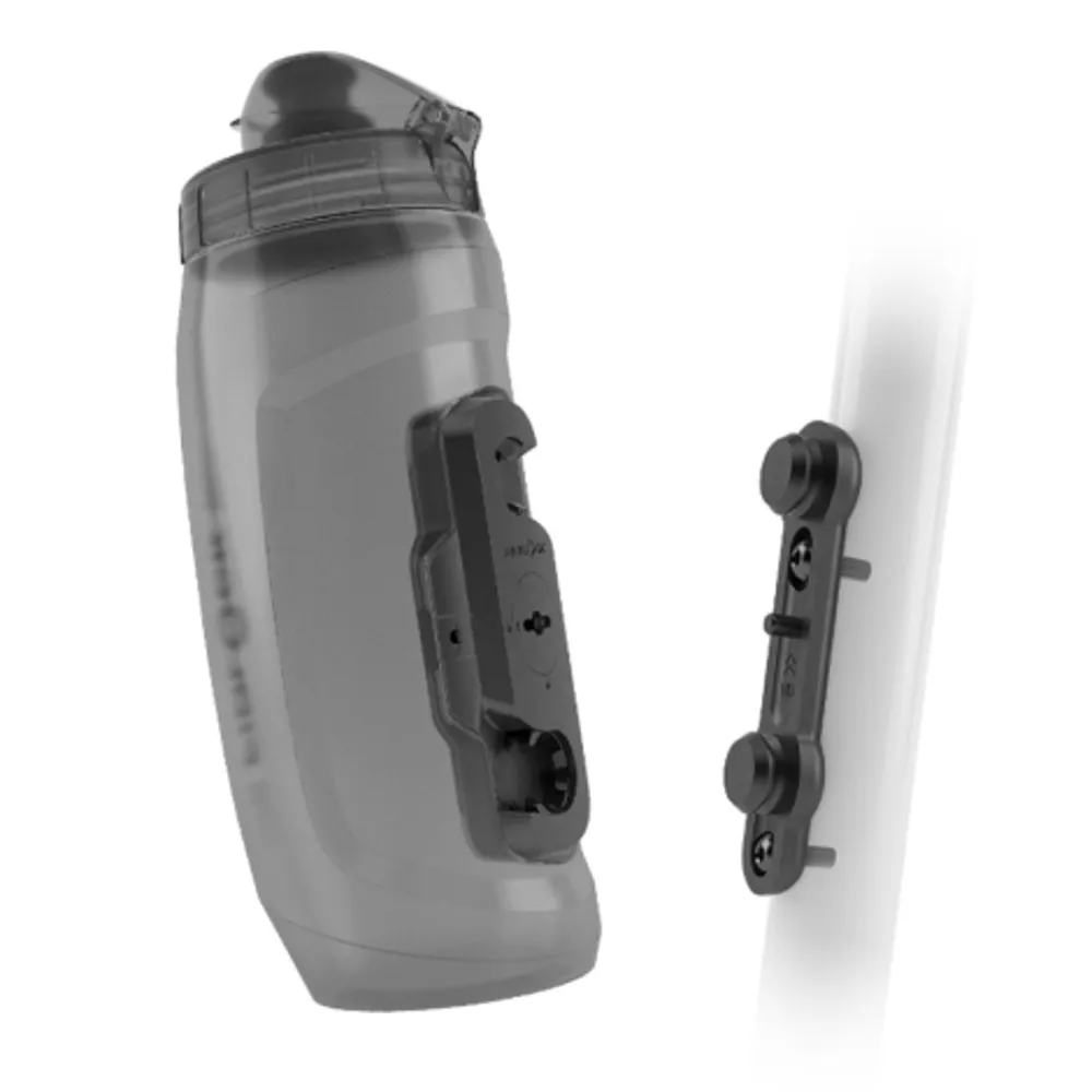 Team Cycles Fidlock Twist Bottle 590ml with Bike Base in Trans Black | Interest FREE Finance & Online Refund Policy.