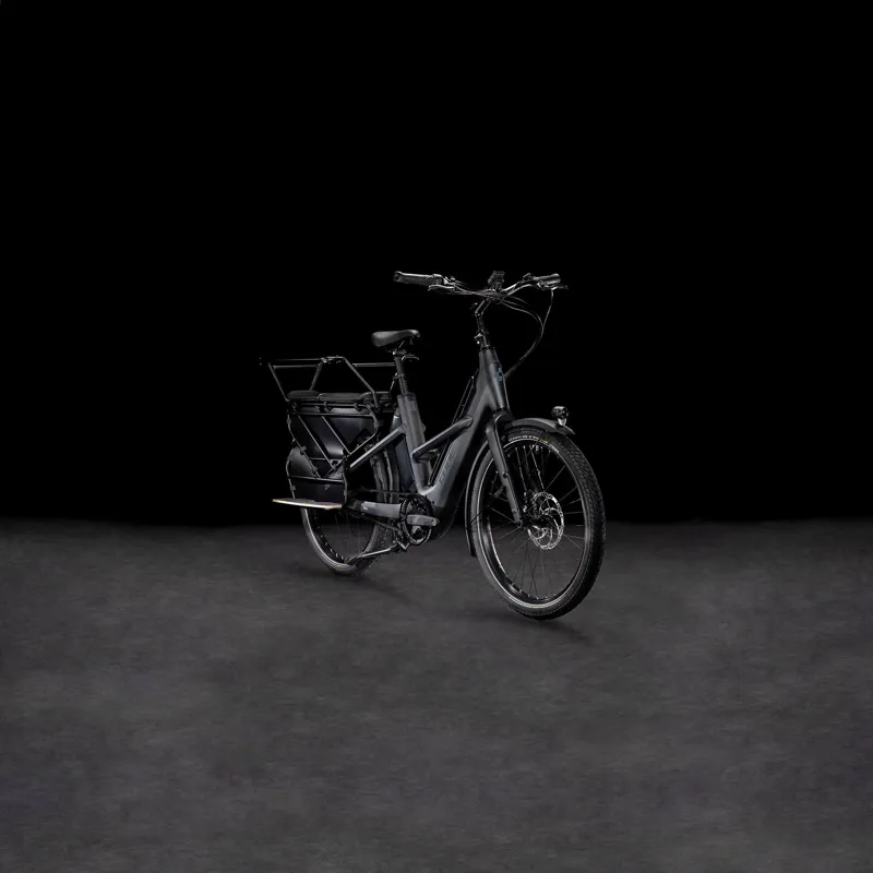 Cube Longtail Hybrid Family 725Wh Electric Cargo Bike in Grey and Reflex-7