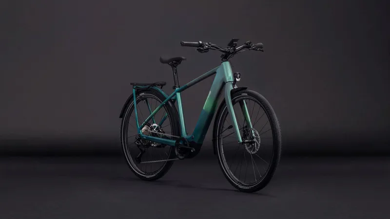 Cube Kathmandu Hybrid C:62 SLT 400Wh Electric Hybrid Bike in Seafoam and Chrome-8