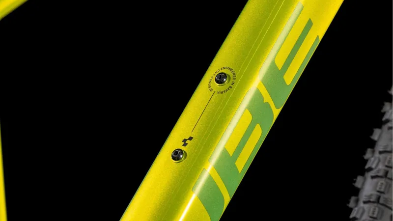 Cube Aim SLX Hardtail Mountain Bike in Flashlime and Juniper-2