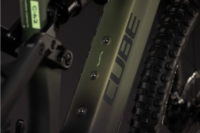 Cube AMS Hybrid 177 C:62 TM 600Wh Electric Full Suspension Mountain Bike in Reedgreen and Gills-1