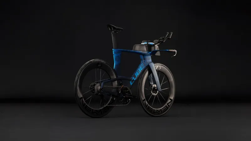 Cube Aerium C:68X SLT Triathlon TT Road Bike in Bluegrid and Chrome-4