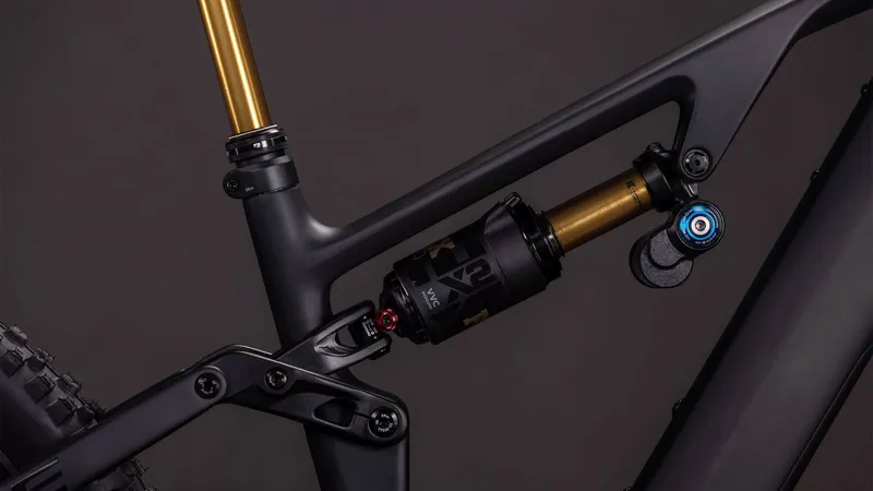 Cube AMS Hybrid ONE77 C:62 AT 600Wh Electric Full Suspension Mountain Bike in Carbon and Gold-3