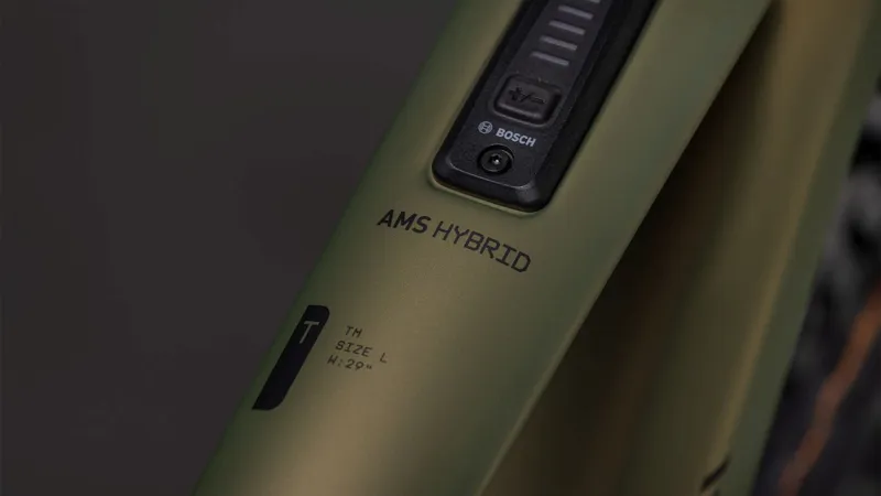 Cube AMS Hybrid ONE44 C:68X TM 400Wh Electric Full Suspension Mountain Bike in Reedgreen and Matrix-1