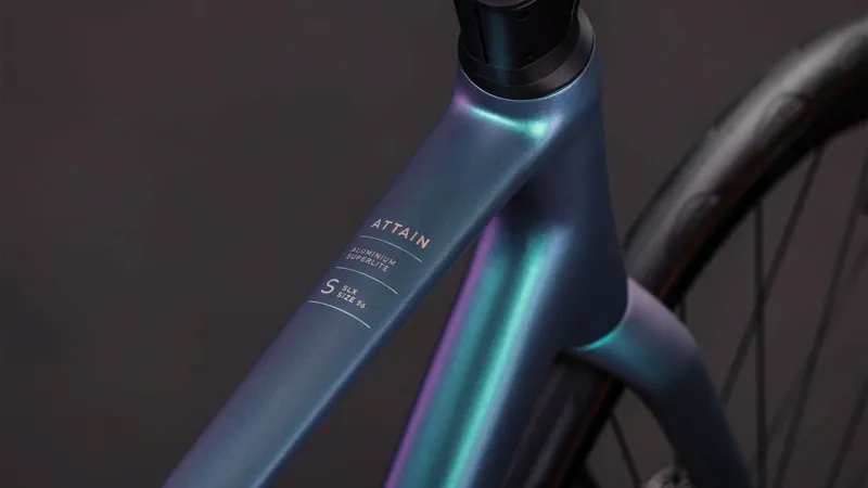 Cube Attain SLX Gravel Bike in Smaragdgrey and Prism-1