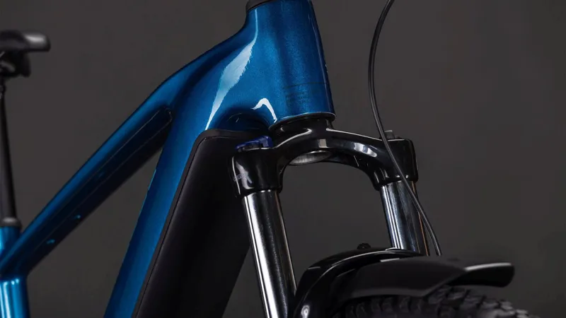 Cube Reaction Hybrid Performance FE 600Wh Electric Mountain Bike in Electricblue and Dazzle-3