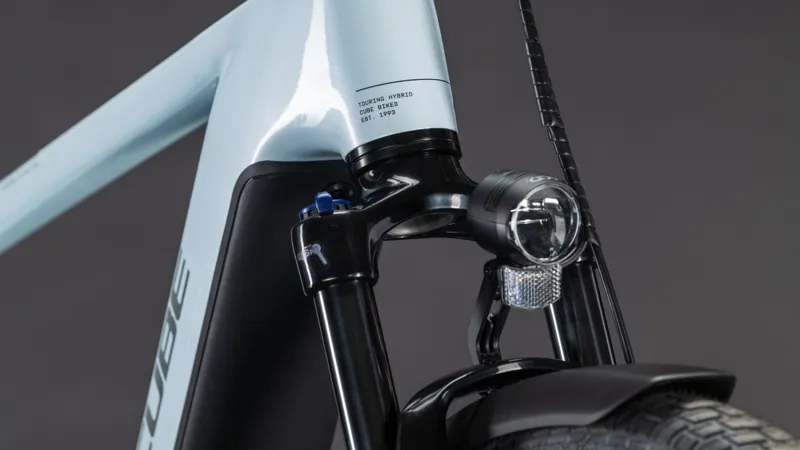 Cube Touring Hybrid One 600Wh Electric Hybrid Bike in Glacier and Reflex-1