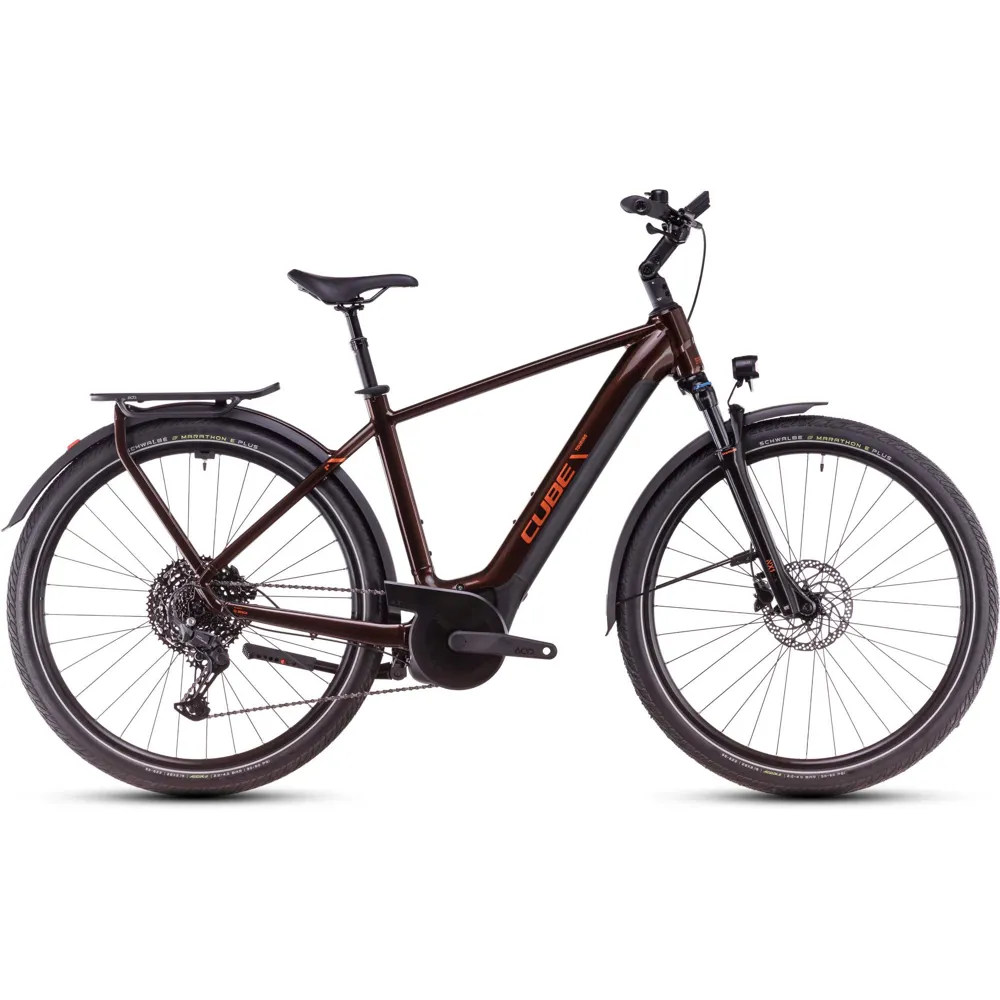 Team Cycles Cube Touring Hybrid Pro 625Wh Electric Hybrid Bike in Cinamon and Orange | Interest FREE Finance & Online Refund Policy.