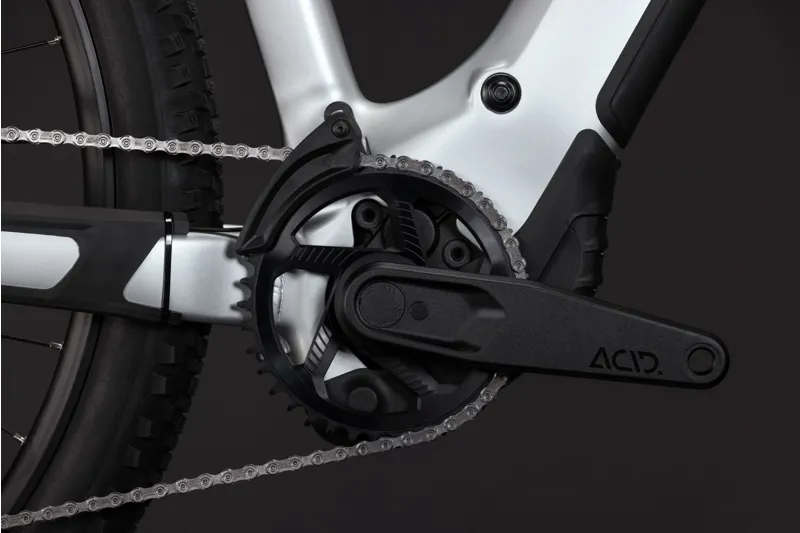Cube Reaction Hybrid SLX 800Wh Electric Mountain Bike in Platinum and Reflex-3