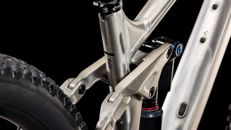 Cube Stereo ONE77 Race Full Suspension Mountain Bike in Rawmetal and Black-1