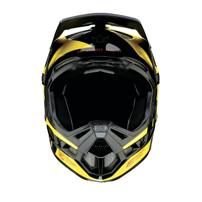 100% Aircraft Composite Full Face Helmet in LTD Neon Yellow-1